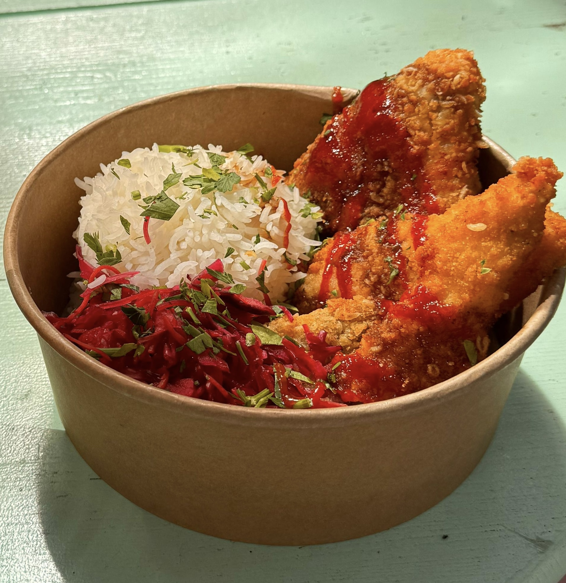 Bowl of fried chicken